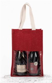 BORSA PORTA BOTTIGLIE IN TELA DI JUTA